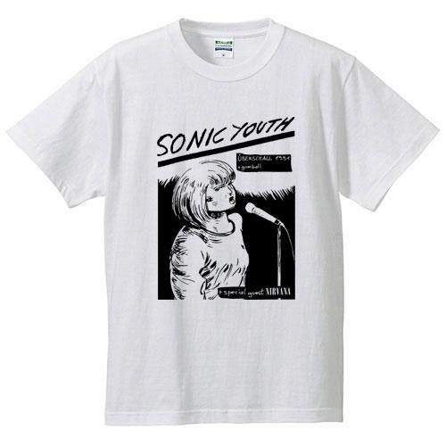 ソニック・ユース / イラスト （WHITE） - ロックTシャツ バンドT
