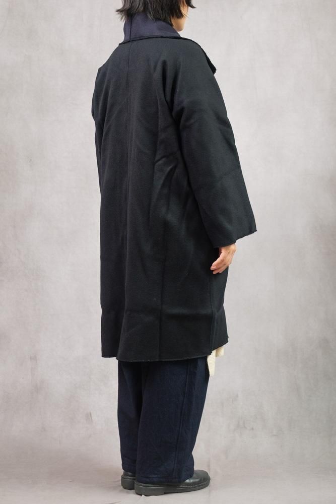 ウールリバーコート 厚 黒×濃紺 / MITTAN通販 ミッタン | TOCAKU(トカク)