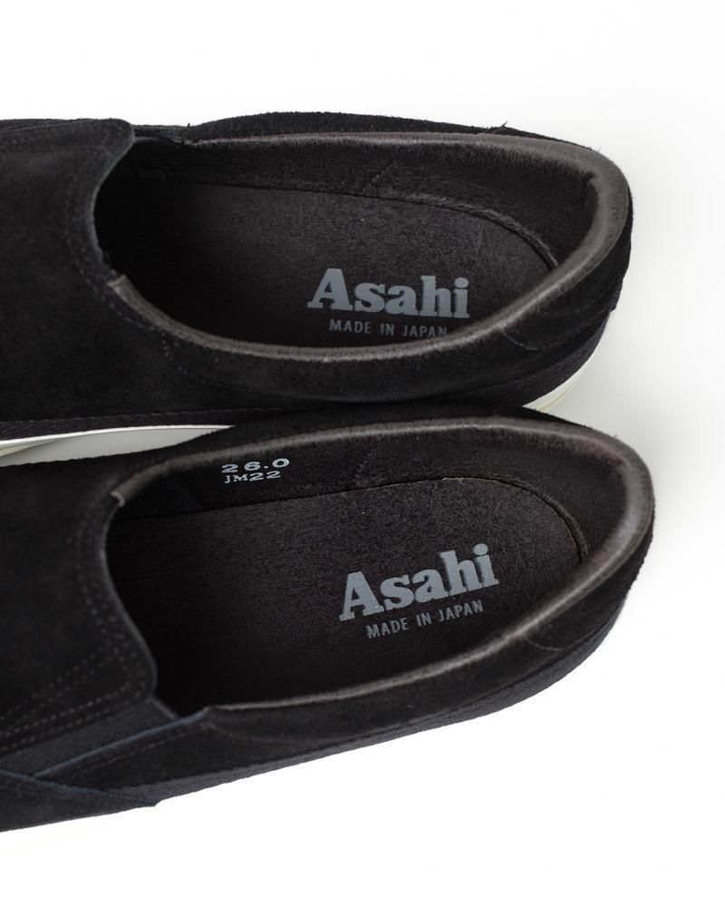 ASAHI BELTED SLIP-ON SUEDE Black / ASAHI SHOES通販 アサヒシューズ