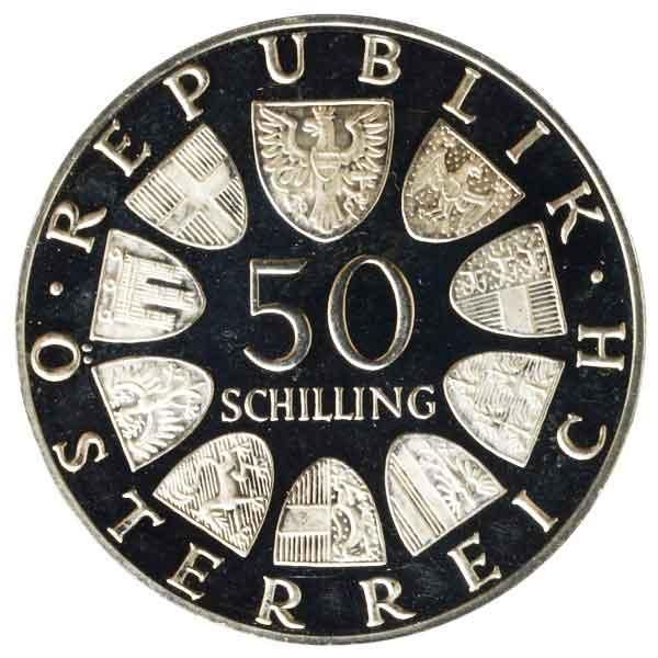 オーストリア放送50周年記念50シリング銀貨|オーストリア|コレクターズ