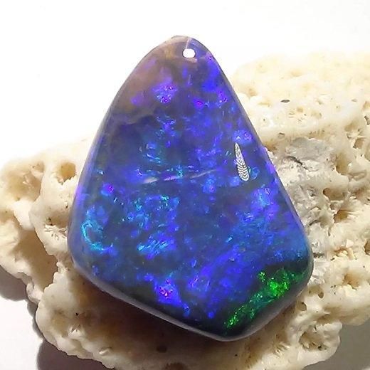ブラックオパール 12.12ct - オパール専門店 Flashfire-Opals-Japan