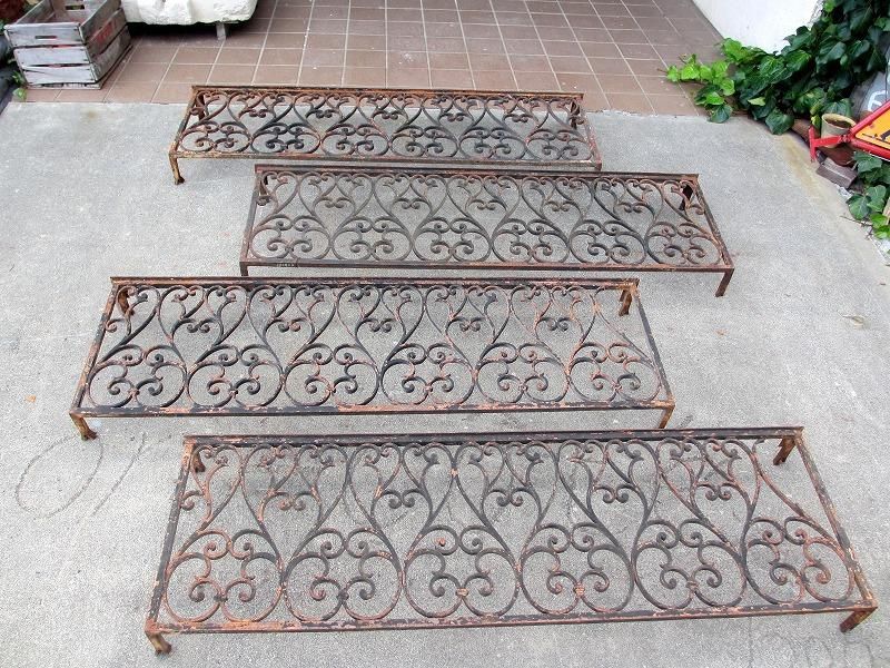 アンティーク アイアンフェンス 2枚あり - フランス アンティークドア