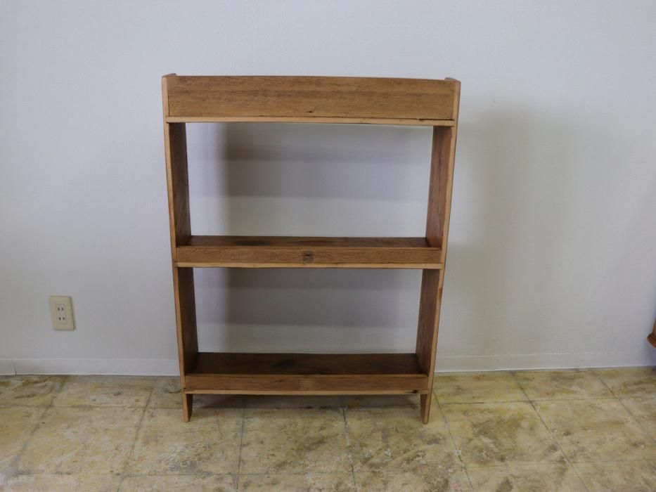 アンティークパイン 小ぶりのオープンシェルフ～【パインフラット