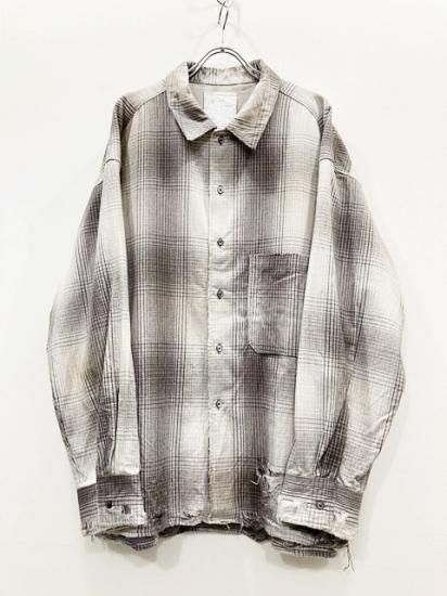 ANCELLM（アンセルム） 2023AW 23AW DAMAGED FLANNEL CHECK SHIRT