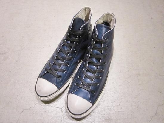 converse×John Varvatos Burnished Leather ALL STAR Hi Navy - Laid