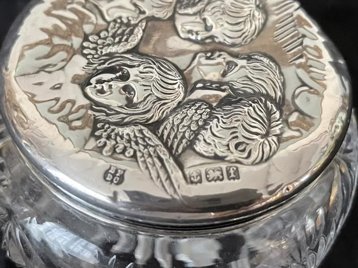 純銀 エンジェル ガラスジャー 10%OFF - アンティークと薔薇雑貨のお店