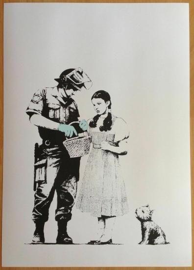 Banksy バンクシー STOP & SEARCH WCP リプロダクション シルク