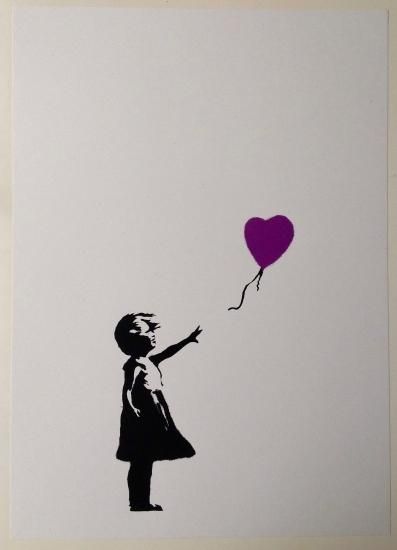 WCP Banksy バンクシー GIRL WITH PURPLE BALLOON リプロダクション