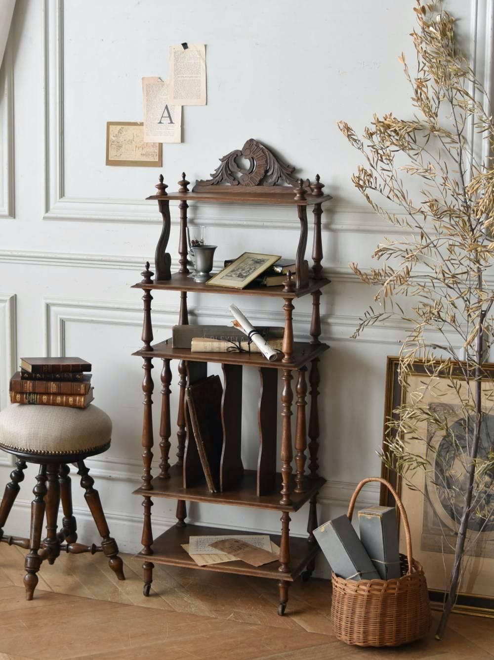フランスアンティーク家具 ミュージックシェルフ クラシカルインテリア