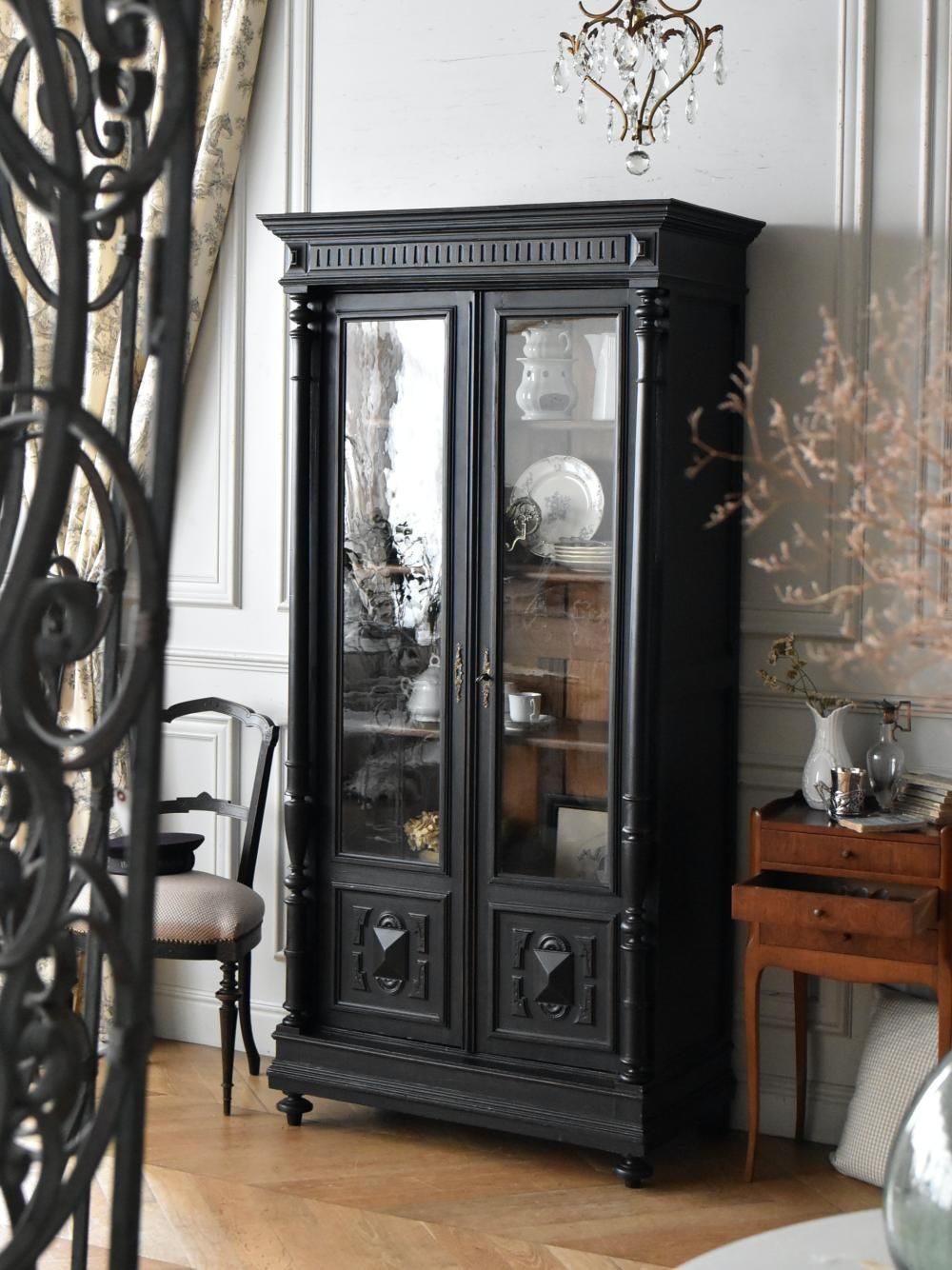 フランスアンティーク家具 アンティークガラスキャビネット.4 フレンチ