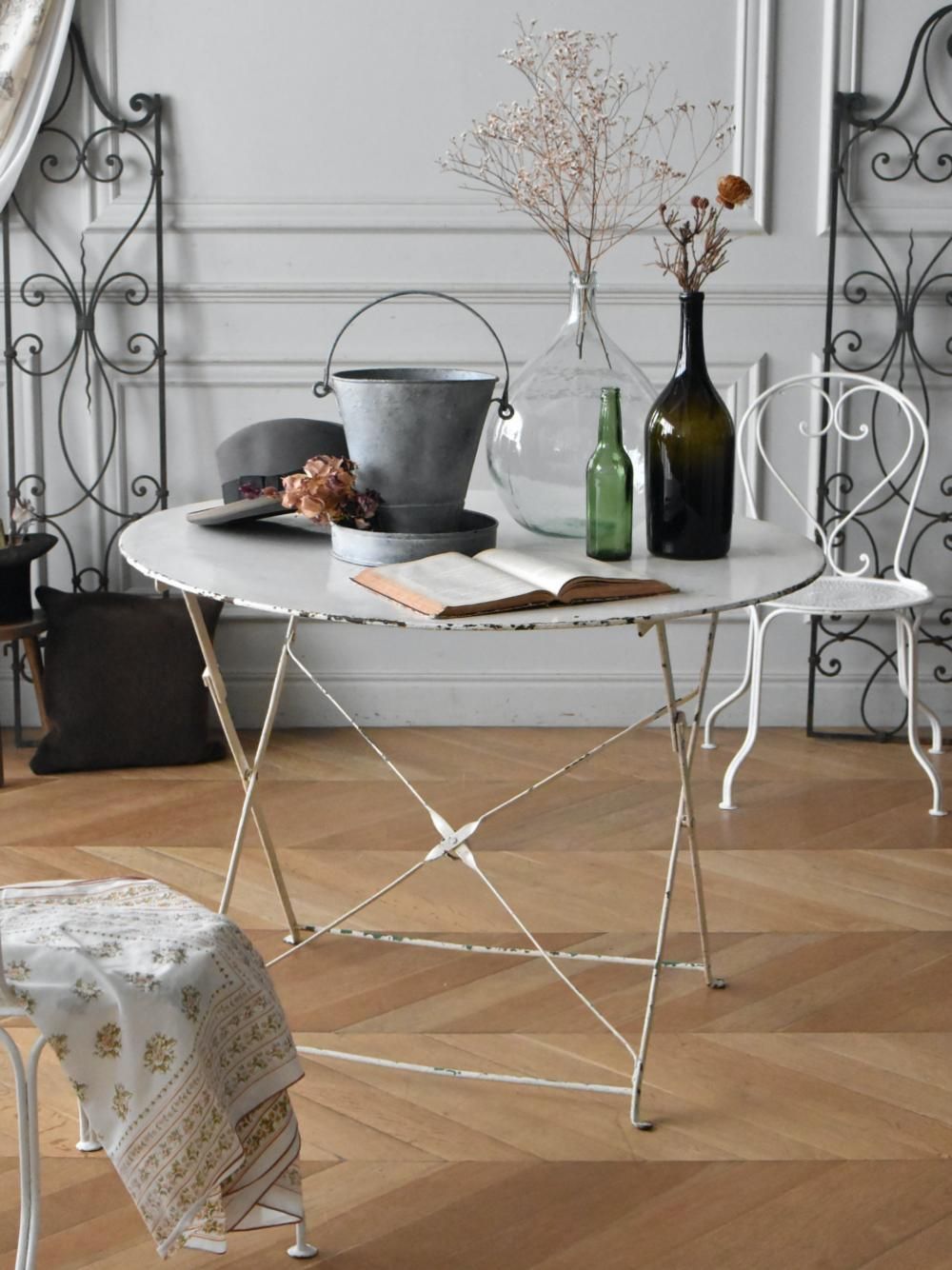 フランスアンティークガーデニング ガーデンテーブル.6 アイアンテーブル