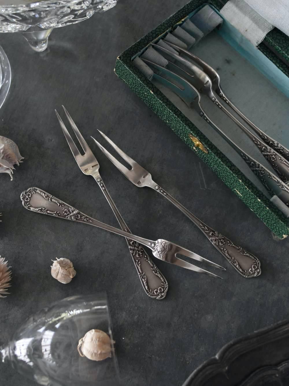 フルーツフォーク6本セット フランス アンティーク テーブルウェア