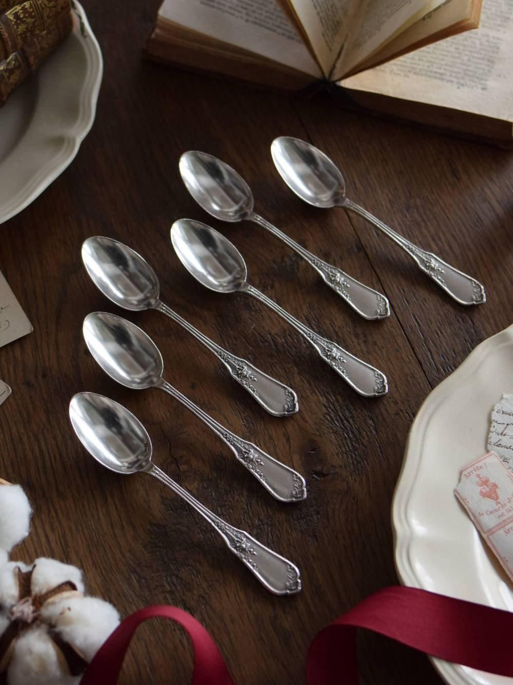 ティースプーン6本セット Ravinet & Cie フランスアンティーク雑貨