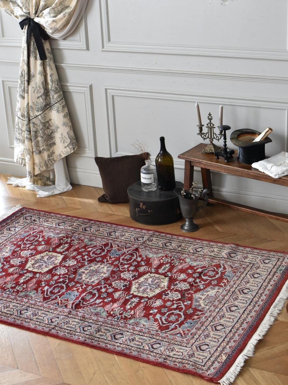 ヴィンテージラグ.86 トライバルラグ 部族絨毯 ボタニカル インテリア