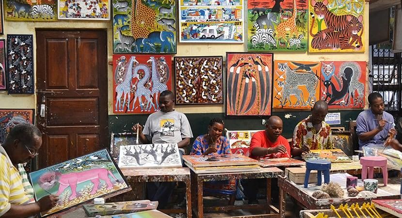 ティンガティンガ・アート原画・額装 - アフリカフェ＠バラカの