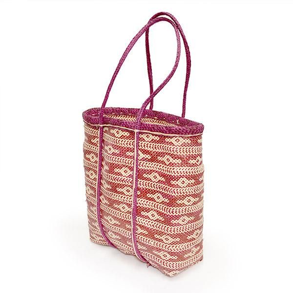 タンザニア ザンジバル島のムコバかごバッグ 40（髪飾り）（パープル