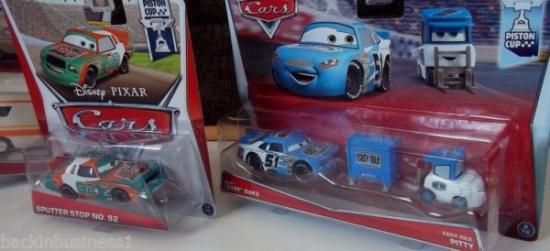 DISNEY-PIXAR-CARS-LOT OF 4 CARS-LARRY CAMPER,SPUTTER STOP,RUBY