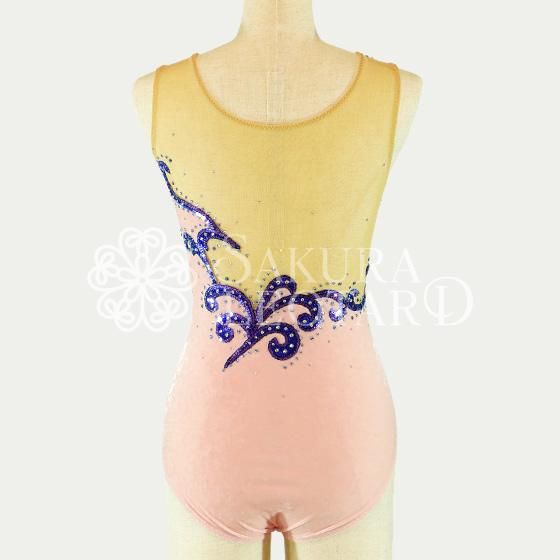 Mサイズ｜ピンク｜装飾付きレオタード バトン衣装（ol-136）- バトン