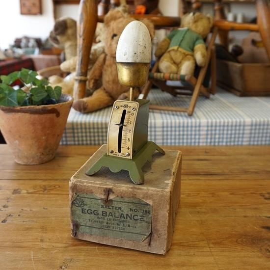 イギリス ヴィンテージ サルター社 エッグスケール 卵 ダークグリーン