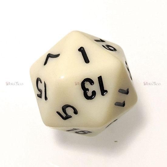 単品◇不透明【ベージュ】20面サイコロ(ダイス) - クトゥルフ神話TRPG