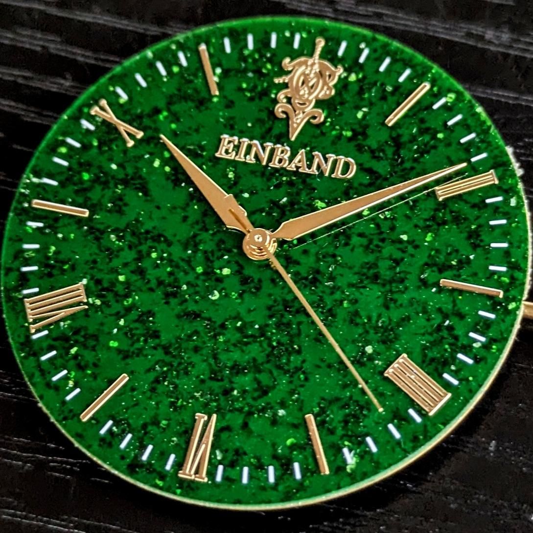 EINBAND Reise Green sandstone × Zebrawood 木製腕時計 32mm - 木製