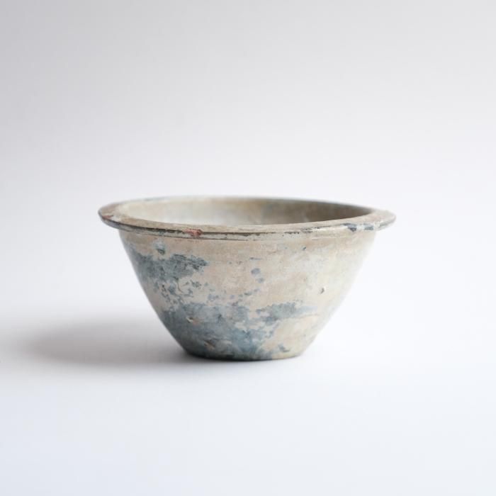 緑釉銀化盆栽鉢 - わより