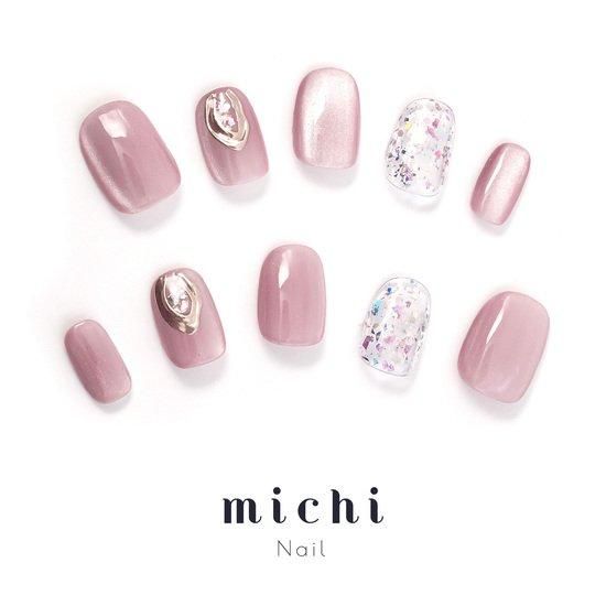 パープルピンクのうるつやシルキーマグネイル- ネイルチップ専門店