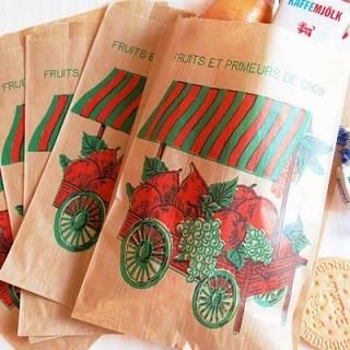 マルシェ袋 ドイツ 海外市場の紙袋（クロワッサン）5枚セット