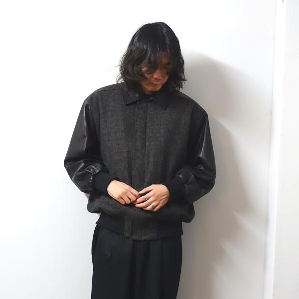 stein(シュタイン)/LEATHER COMBINATION STUDIUM JACKET/TWEED 通販