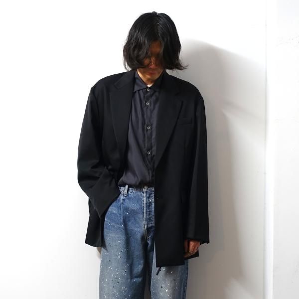 ssstein(シュタイン)/OVERSIZED SINGLE BREASTED LONG JACKET/BLACK