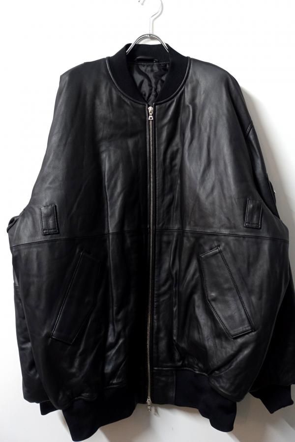 ssstein(シュタイン)/LEATHER FLIGHT JACKET/BLACK CONCRETE RIVER