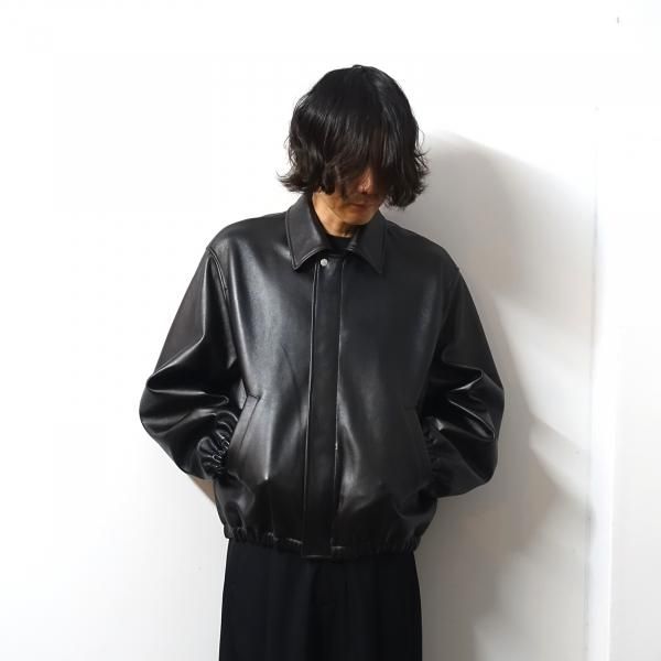 ssstein(シュタイン)/LEATHER ZIP SHORT JACKET/DARK BROWN CONCRETE