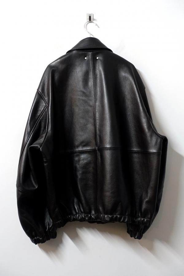 ssstein(シュタイン)/LEATHER ZIP SHORT JACKET/DARK BROWN CONCRETE