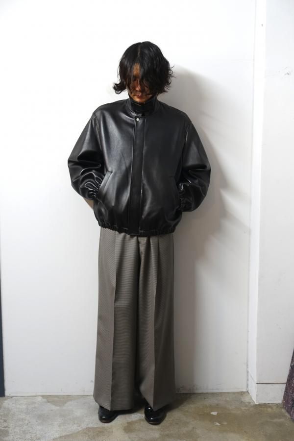 ssstein(シュタイン)/LEATHER ZIP SHORT JACKET/DARK BROWN CONCRETE