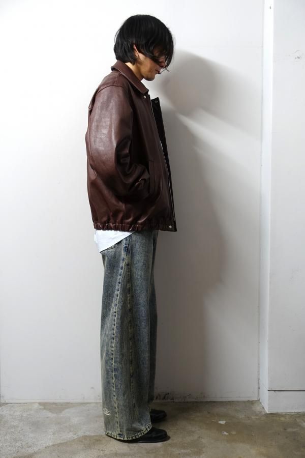 ssstein(シュタイン)/COW LEATHER VINTAGE ZIP JACKET/BROWN -CONCRETE
