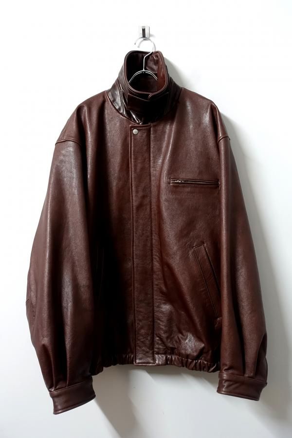 ssstein(シュタイン)/COW LEATHER VINTAGE ZIP JACKET/BROWN -CONCRETE