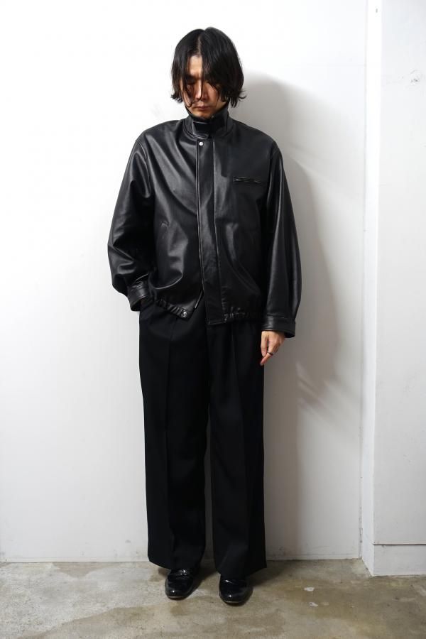 ssstein(シュタイン)/COW LEATHER VINTAGE ZIP JACKET/BLACK -CONCRETE