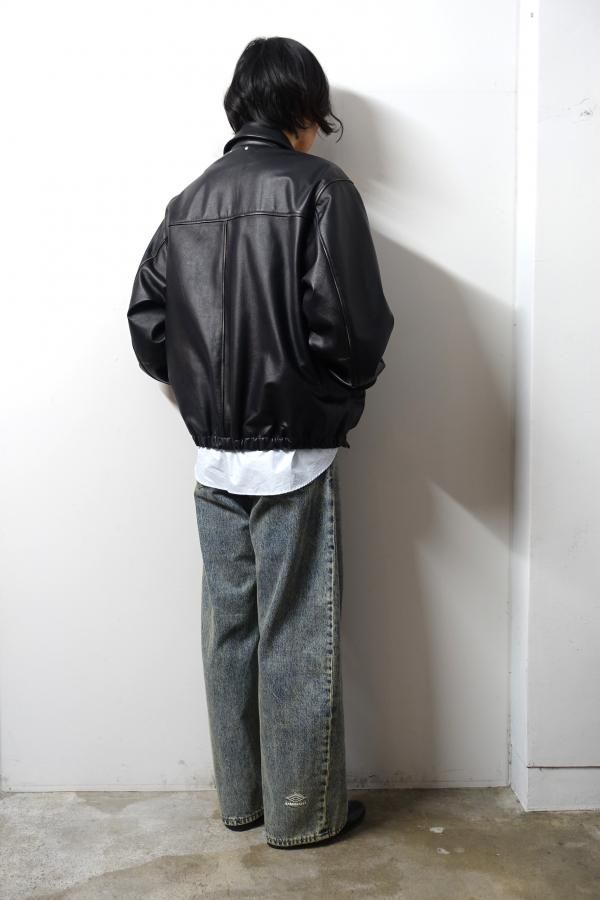 ssstein(シュタイン)/COW LEATHER VINTAGE ZIP JACKET/BLACK -CONCRETE
