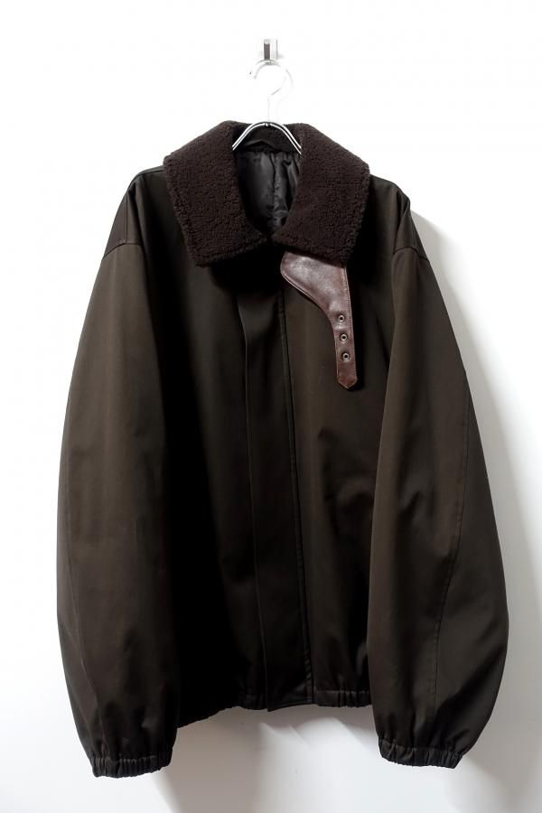 ssstein(シュタイン)/MOUTON COLLAR PADDED JACKET/DARK BROWN
