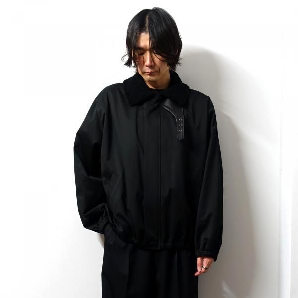 ssstein(シュタイン)/MOUTON COLLAR PADDED JACKET/BLACK -CONCRETE