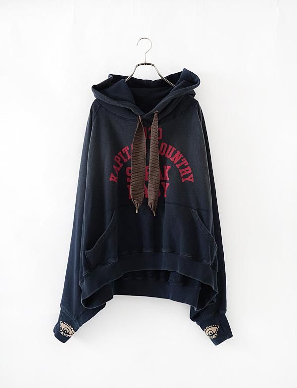 KAPITAL - 裏毛 デビルフードパーカー（SPEAKEASYカレッジpt） - BLUE NEON