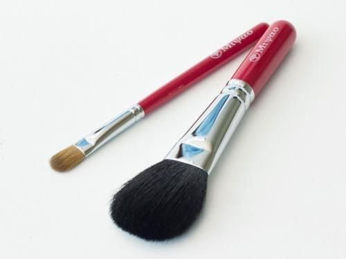 熊野筆メイクブラシ2点セット（チーク、アイシャドー） BR-1-1- 熊野筆