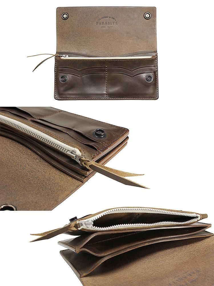 トラッカーウォレット 無骨ホースバット × シルバー925ボタン PARASITE