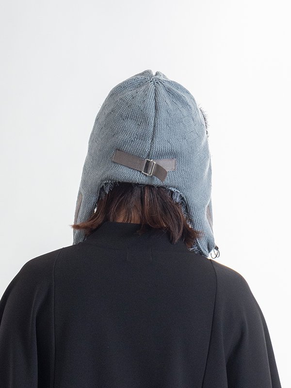 wool knit aviator cap-ウールニットアビエイターキャップ-KIJIMA