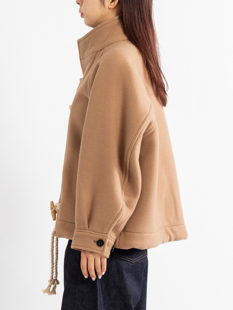 DOUBLE FACE DUFFEL JACKET-ダブルフェイスダッフルジャケット-HYKE