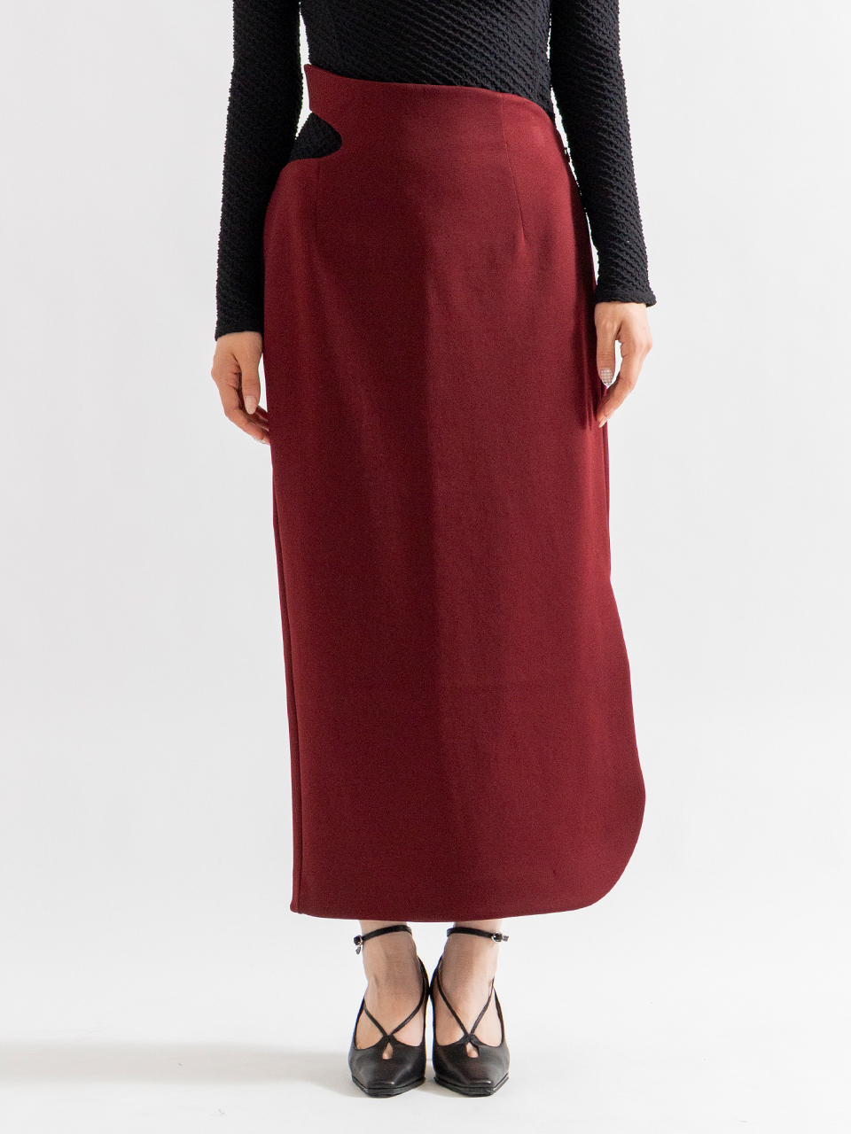 Double Jersey Aasymmetric Skirt-ダブルジャージーアシンメトリック