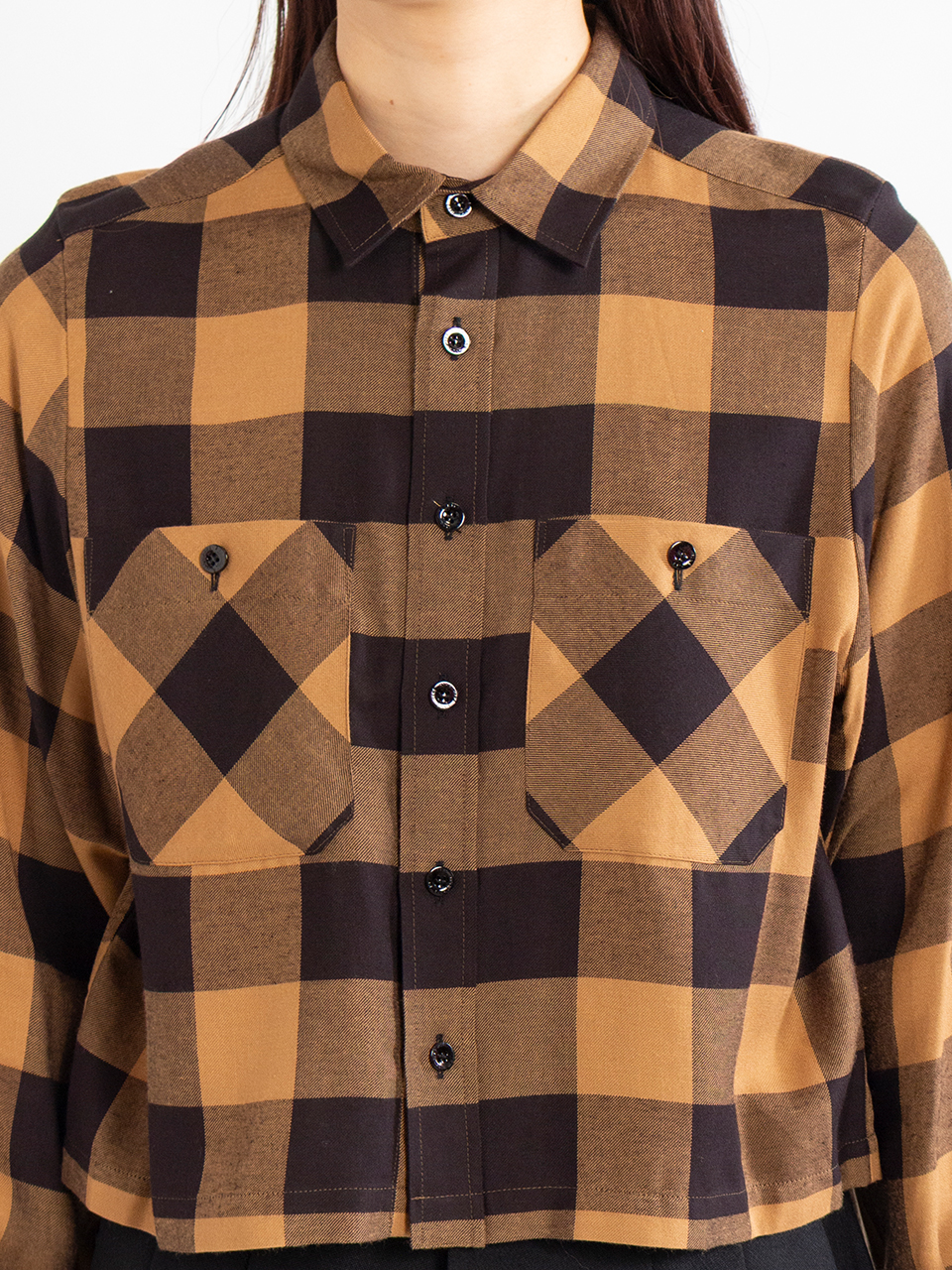 RAYON PLAID SHIRT-レーヨンプレイドシャツ-HYKE（ハイク）通販| st
