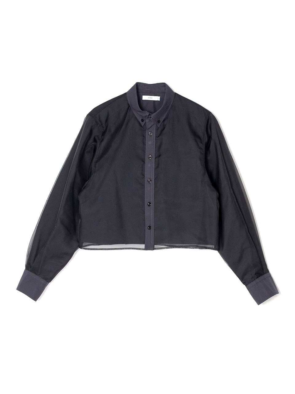 LAYERED OXFORD SHEER SHIRT レイヤードオックスフォードシャツ HYKE