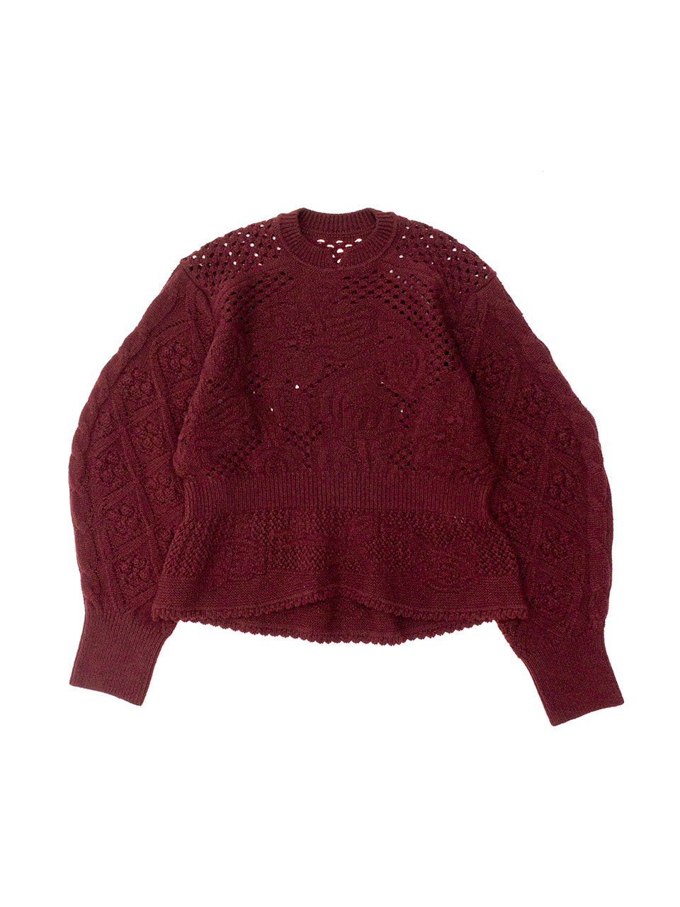Multi Pattern Low Gauge Knitted Top-マルチパターンローゲージニット