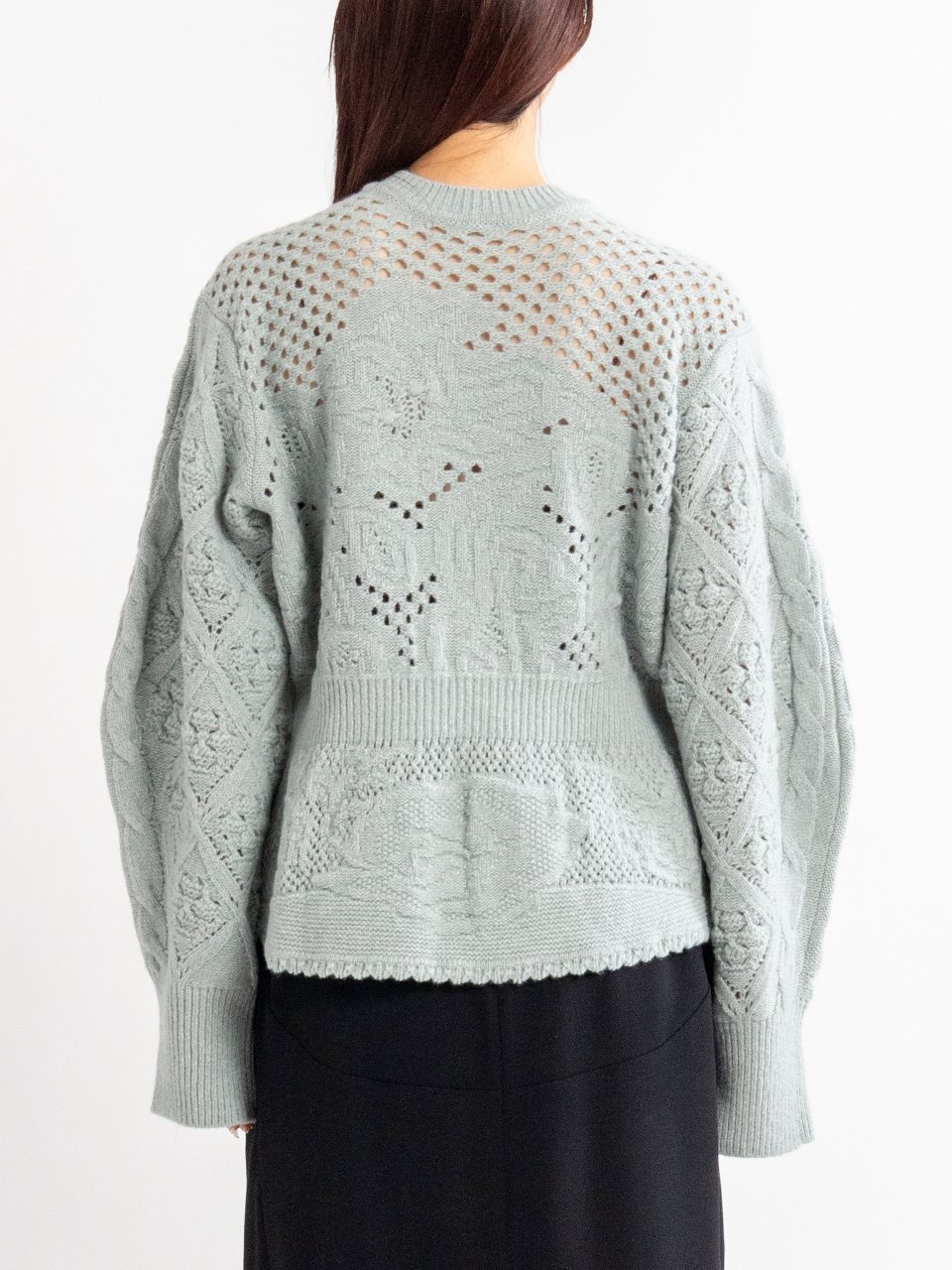 Multi Pattern Low Gauge Knitted Top-マルチパターンローゲージニット